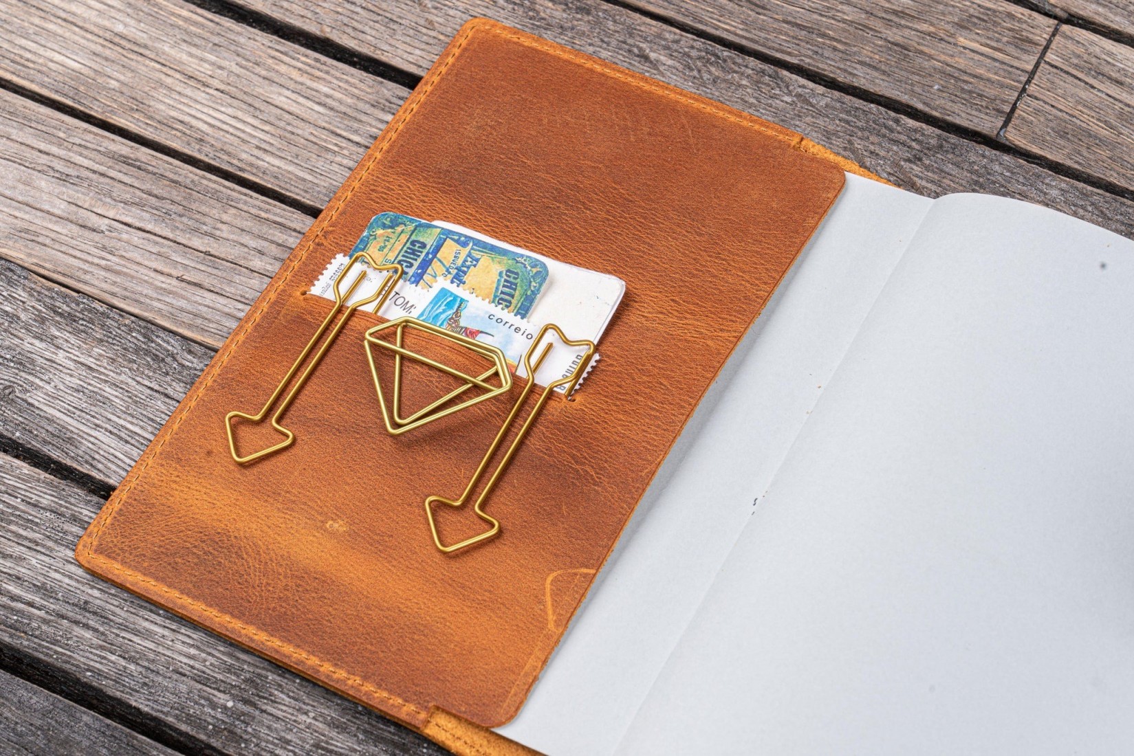 Galen Leather Slim A6 Notebook Planner Cover - Crazy Horse Brown