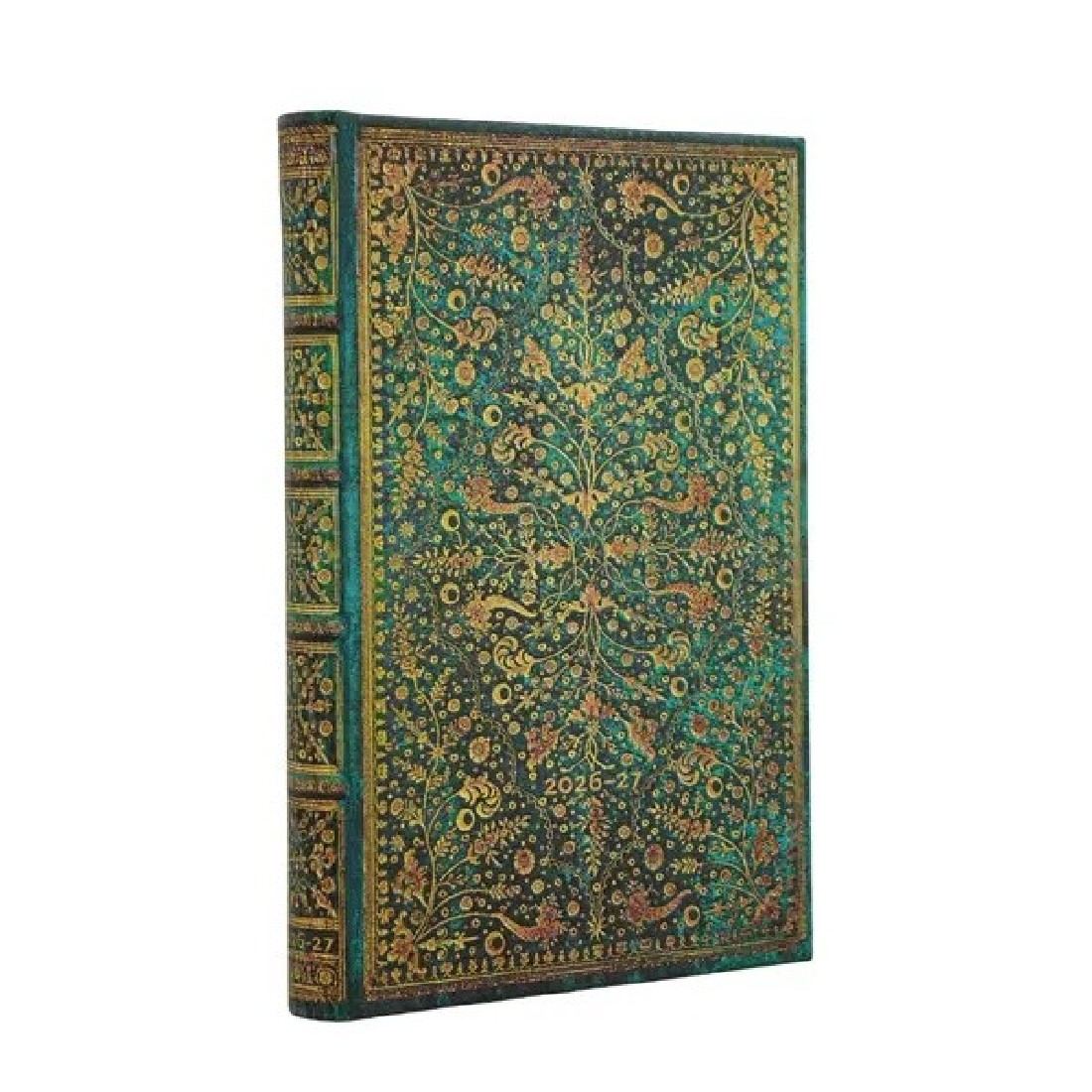 18 Month Academic Weekly 2026-2027 Emerald Flower Mini Horizontal Paperblanks