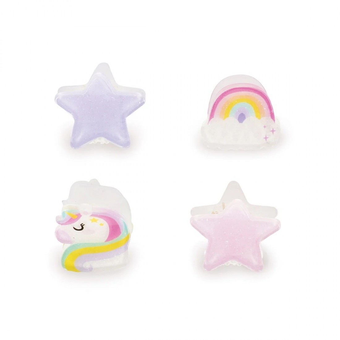 Σετ με 4 Μίνι Κλαμεράκια Μαλλιών Unicorn - Clip me up!- Legami