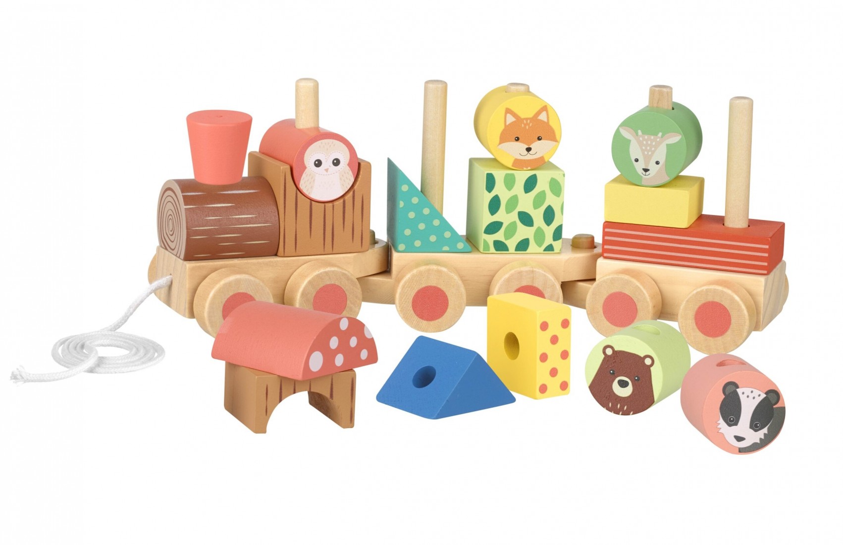 Ξύλινο Τρενάκι Woodland (FSC®) 08098 Orange Tree Toys