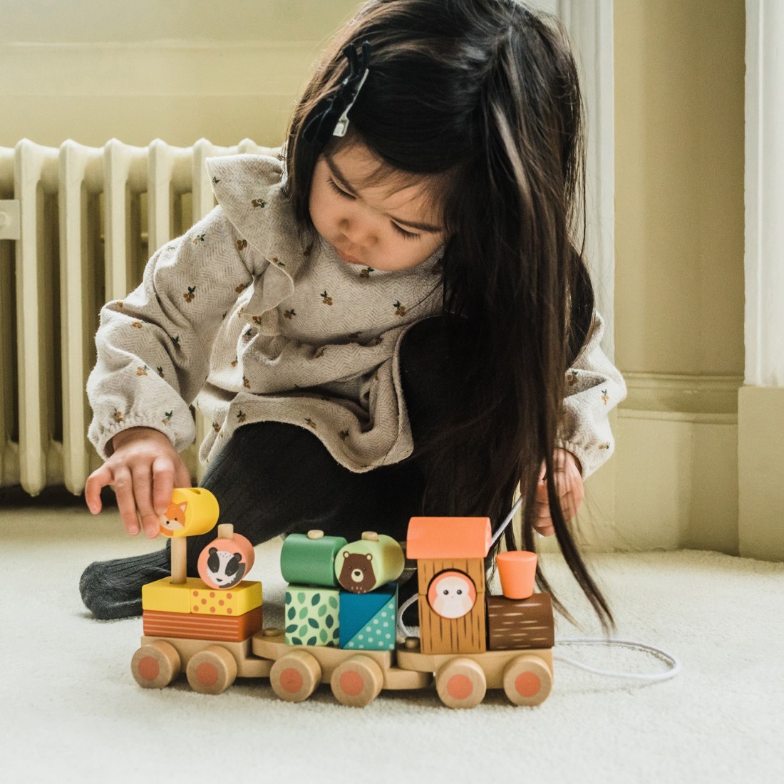 Ξύλινο Τρενάκι Woodland (FSC®) 08098 Orange Tree Toys
