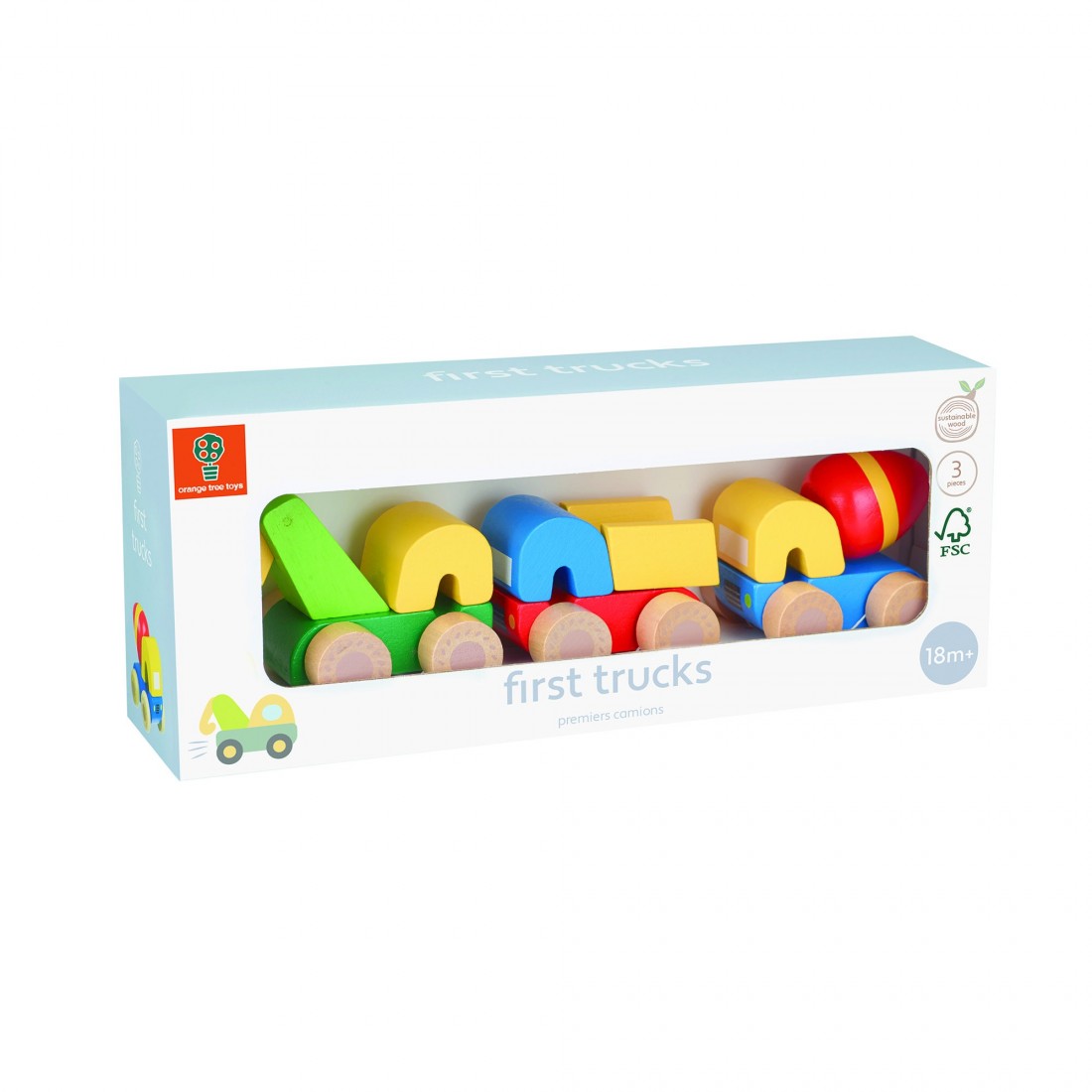 Σετ 3 Μικρά Οχήματα Construction 07237 Orange Tree Toys (FSC®)
