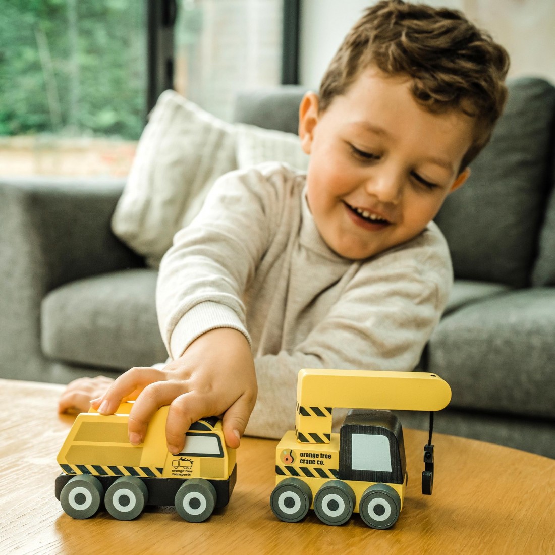 Σετ 2 Οχήματα Μαστορέματος Construction 07553 Orange Tree Toys (FSC®)