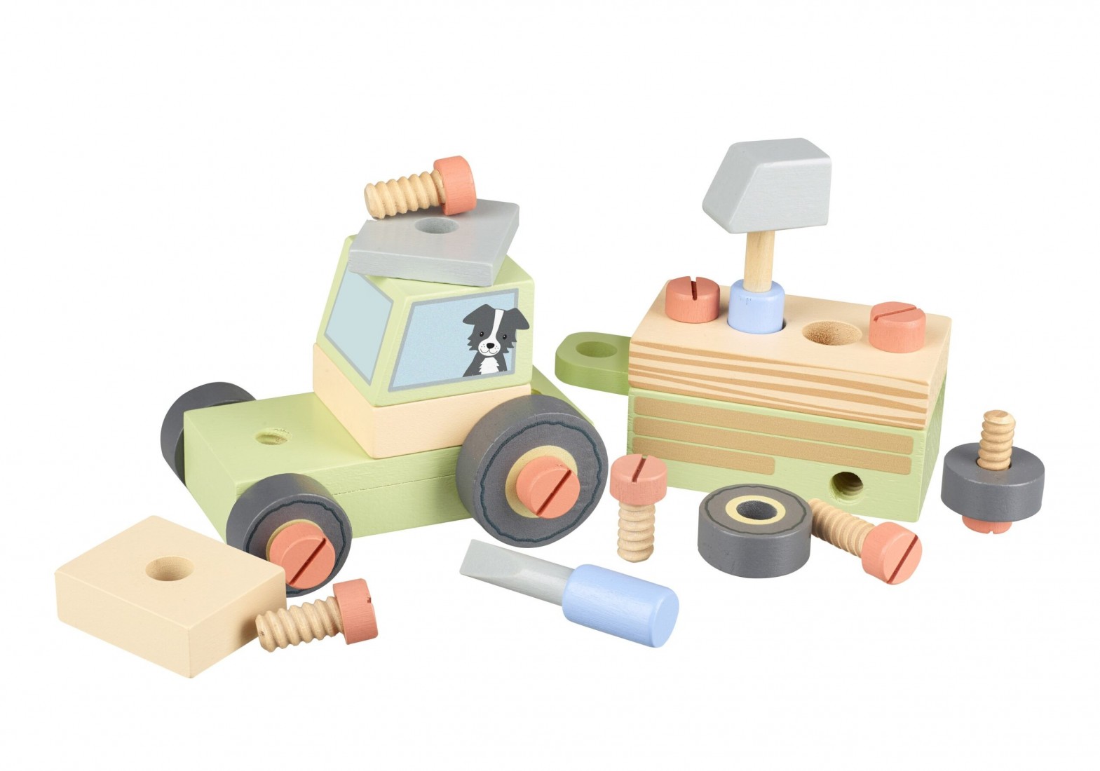 Τρακτέρ με Εργαλεία Farmyard 12801 Orange Tree Toys