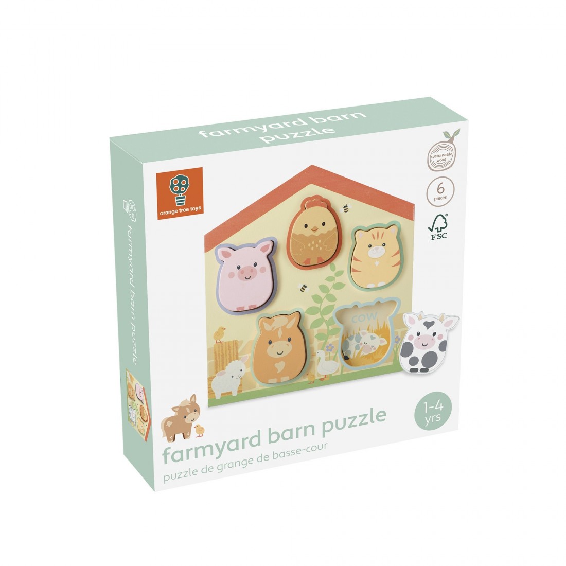 Παιχνίδι Σχημάτων Αχυρώνας Farmyard 06719 Orange Tree Toys