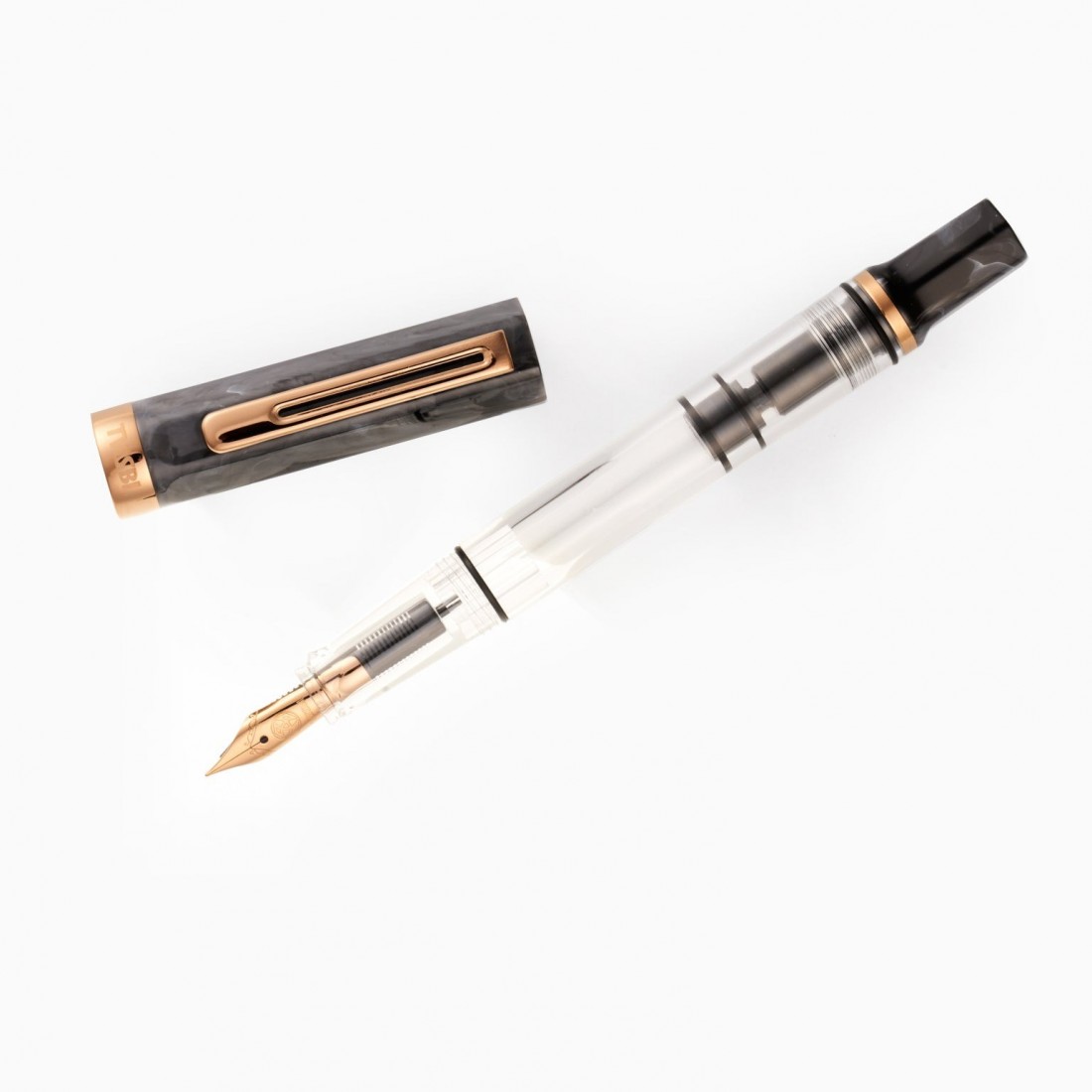 TWSBI ECO BLACK MARBLE BRONZE FOUNTAIN PEN