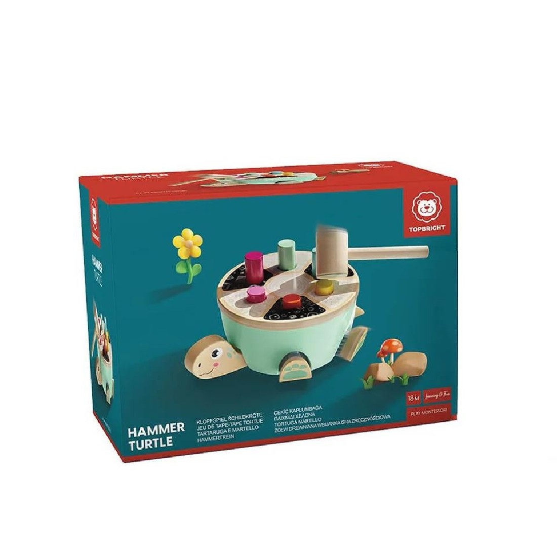 Ξύλινο Παιχνίδι Hammer Turtle 121097 Topbright