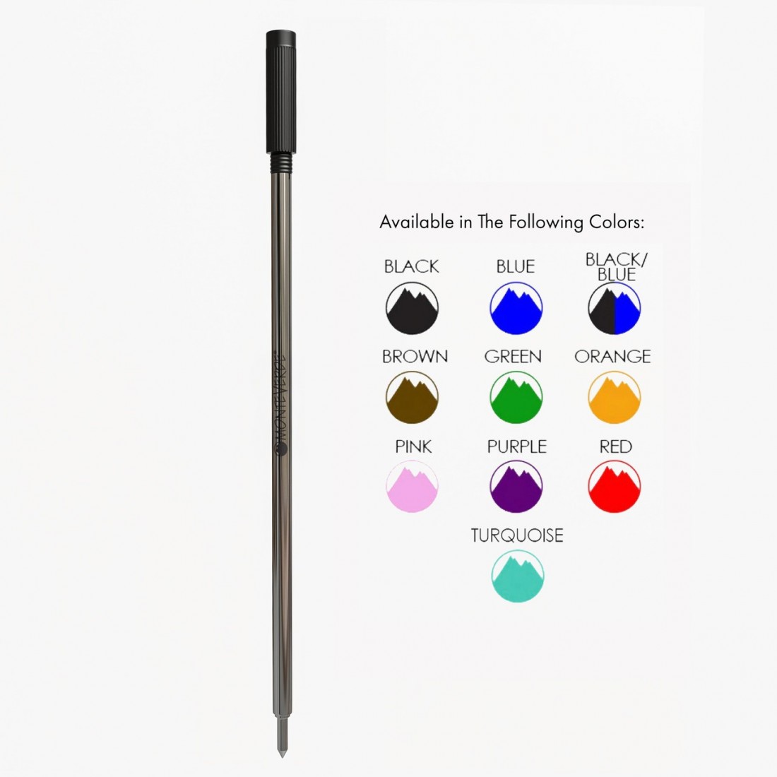 Monteverde USA Ballpoint Refill To Fit Cross Ballpoint Pens, Medium Point, 2pcs, C132.