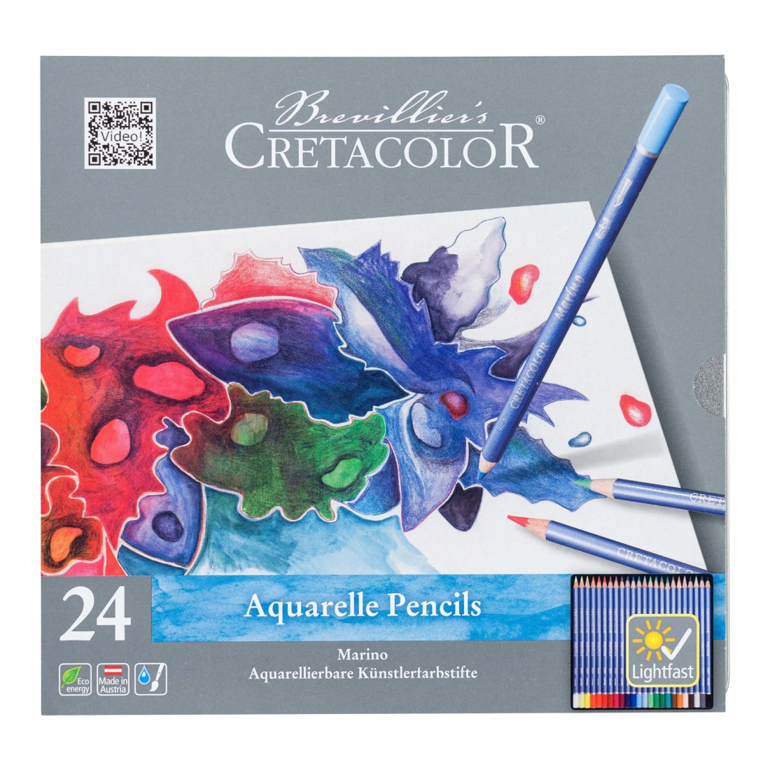 Cretacolor Marino, 24pcs  watercolor artist pencils 240 24