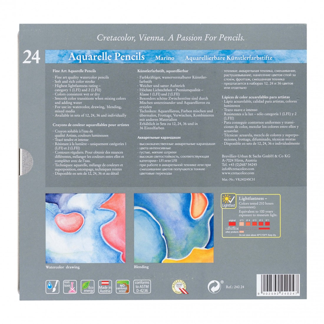 Cretacolor Marino, 24pcs  watercolor artist pencils 240 24