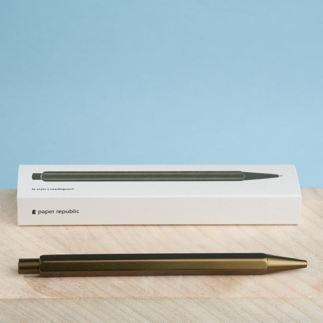 Paper Republic Le Stylo Needlepoint Pen Olive