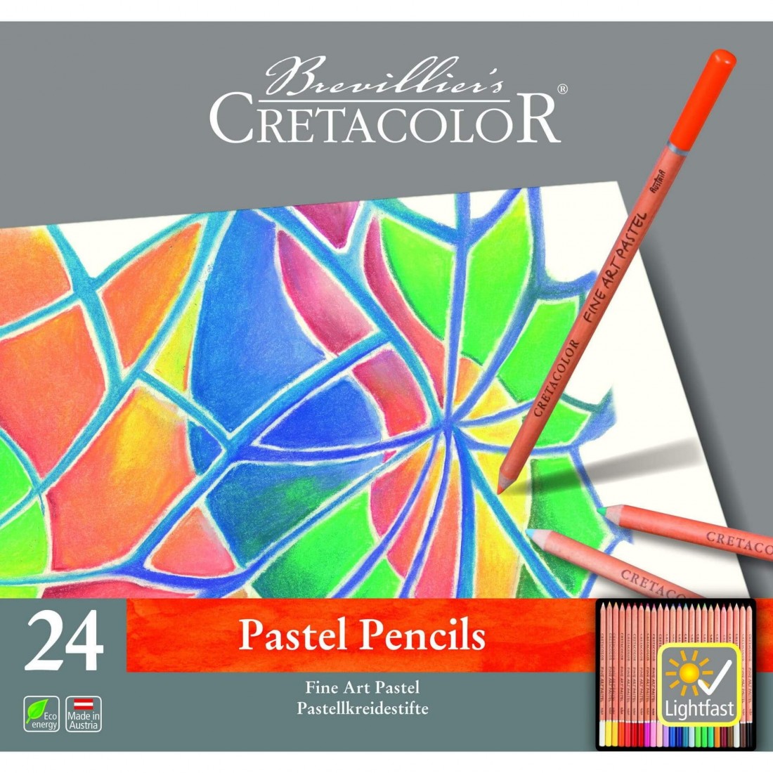 Cretacolor 24 pastel pencils in tin box 470 24