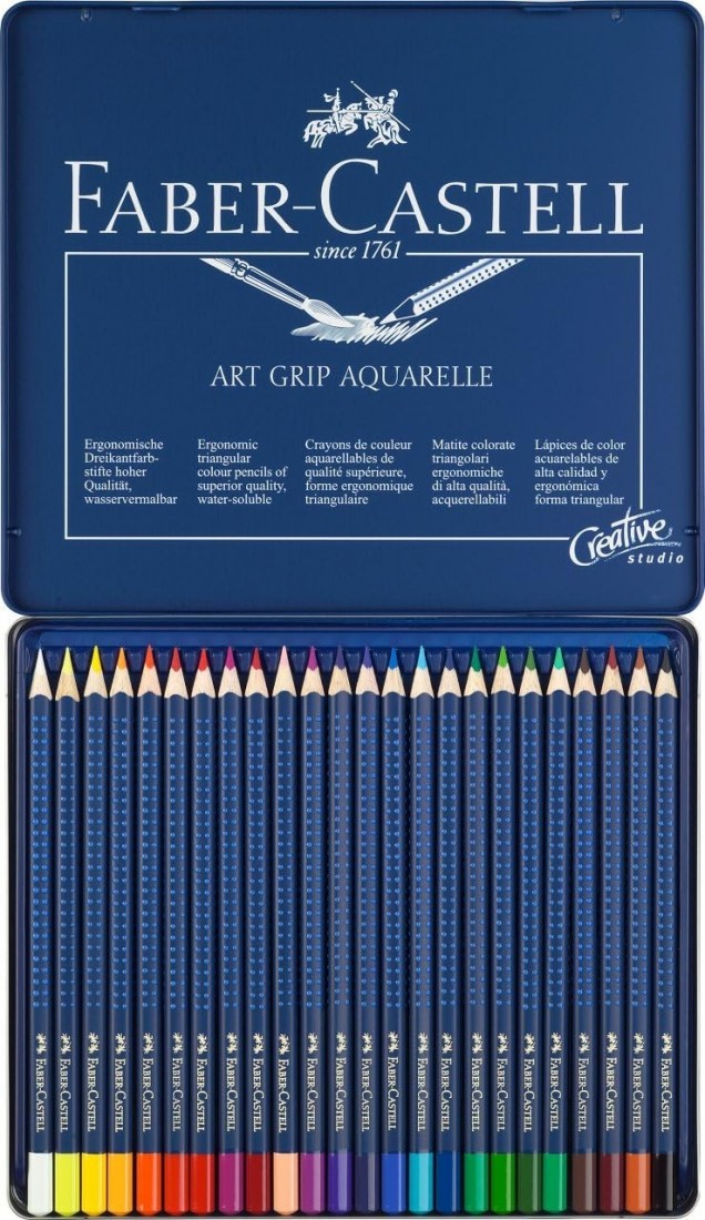 Faber Castell - Art Grip Aquarelle Colours Pencils 24 pcs