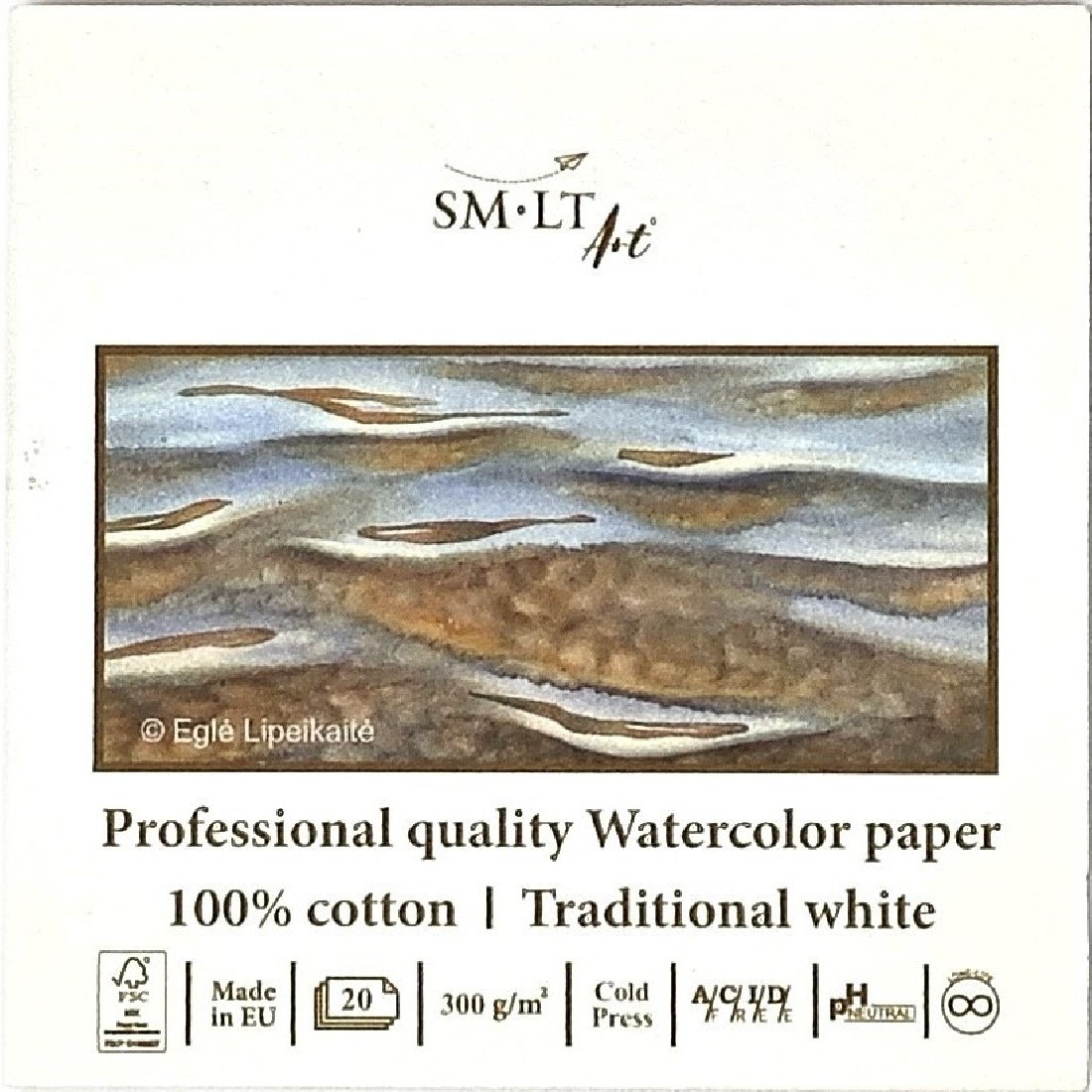 SM-LT ART  Watercolor Professional Scetch Album 90x90mm  300 gsm 20 sheets 100% cotton Cold Press