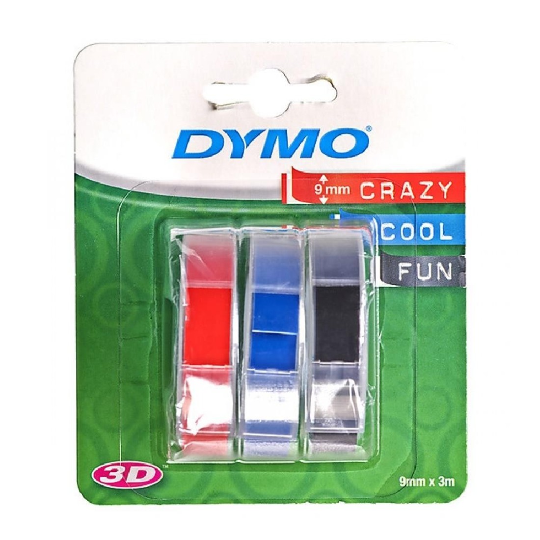 Dymo Embossing Tape 9mmx3m Blister 3 pcs Blue/Black/Red S0847750.