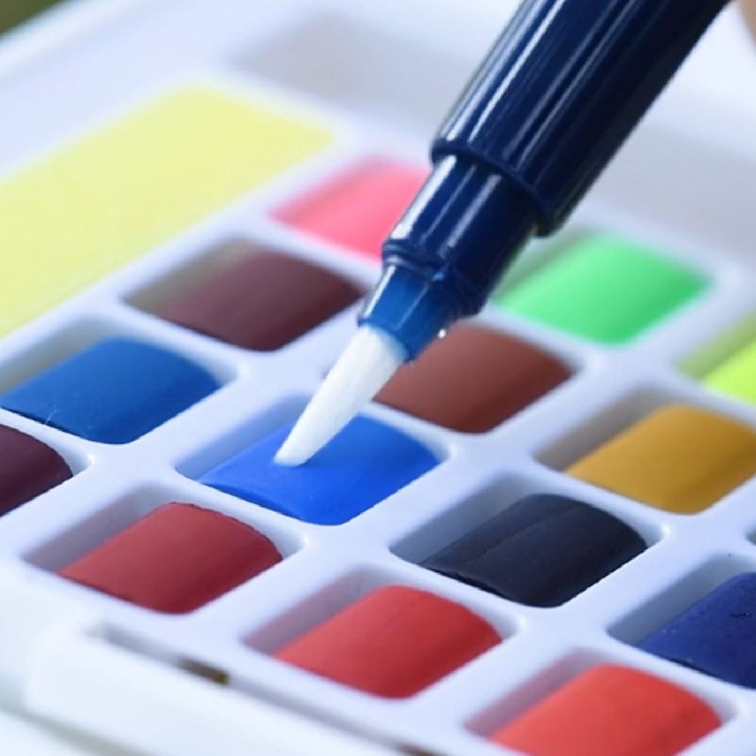 Faber Castell Tropical watercolors in blocks, 12pcs plus brush 169714