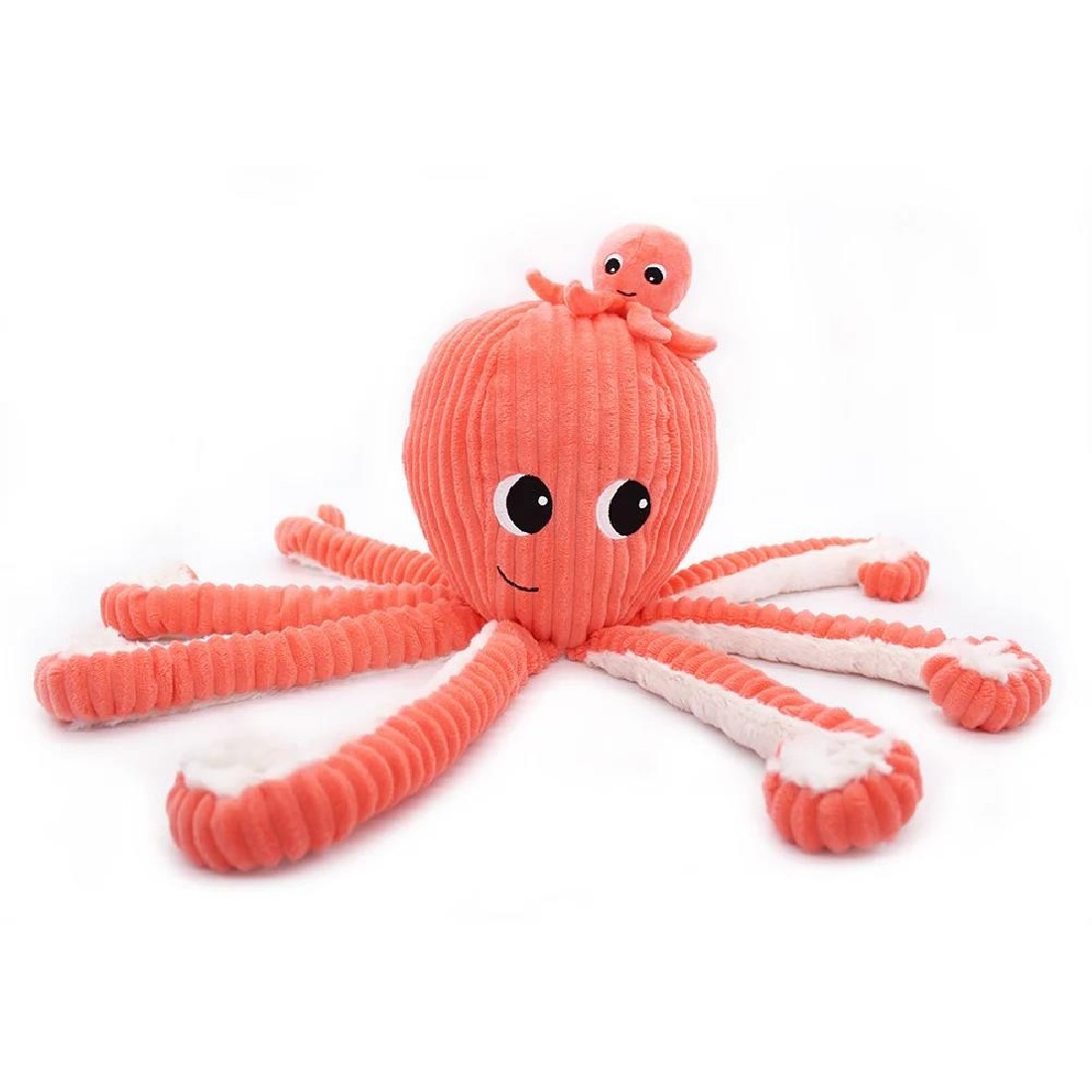 Plush Filou the Octopus mom and her baby coral - Les Ptipotos 74104 Les Deglingos