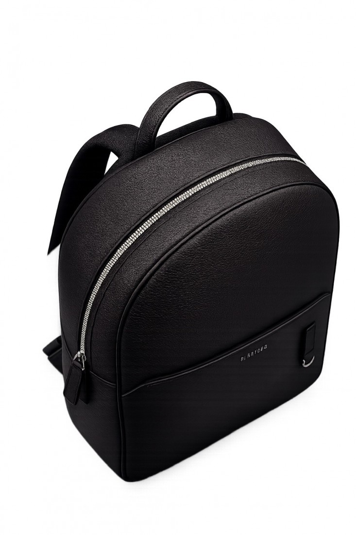 Pineider Daily 23 backpack grained leather dark brown PTL005059