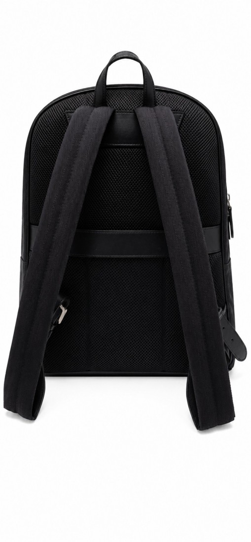 Pineider Daily 23 backpack nylon and  leather black PDNL006056