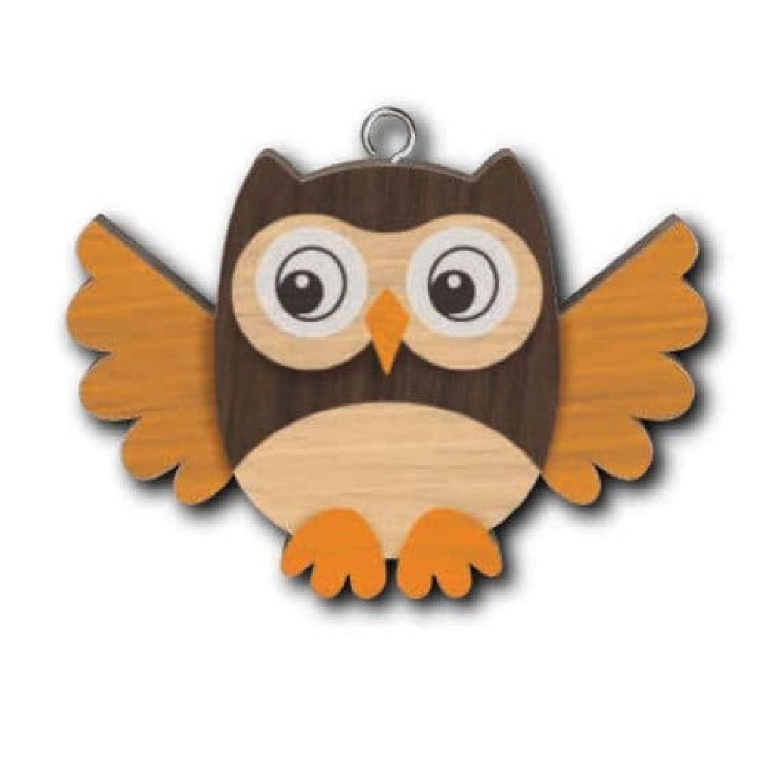Μπρελόκ ξύλινο Owl Wooden Keyring K1956 Global Journey Gifts