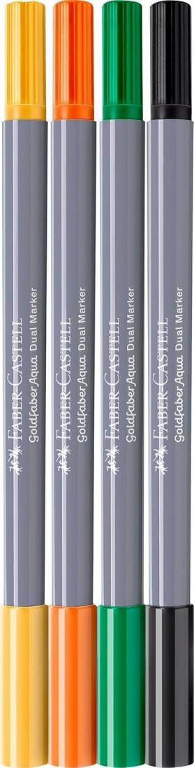 Faber Castell Goldfaber Aqua Dual Marker, set da 4, Tropical Toucan, 164508