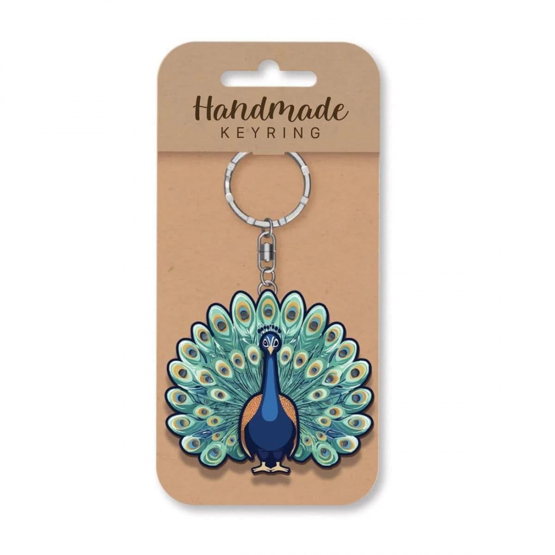 Μπρελόκ ξύλινο Peacock Wooden Keyring K1995 Global Journey Gifts