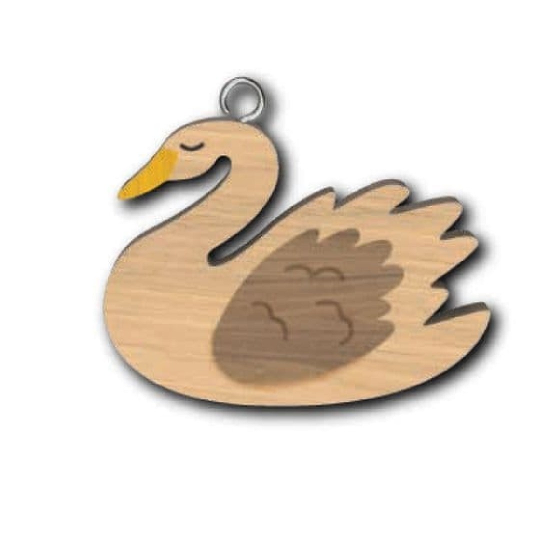 Μπρελόκ ξύλινο Swan Wooden Keyring K1976 Global Journey Gifts