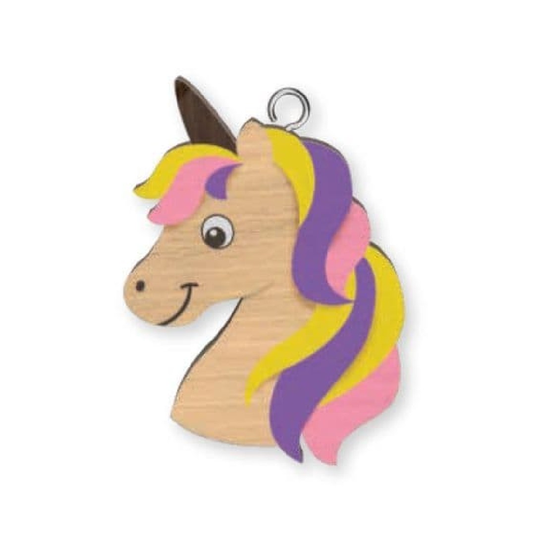 Μπρελόκ ξύλινο Unicorn Head Wooden Keyring K1981 Global Journey Gifts
