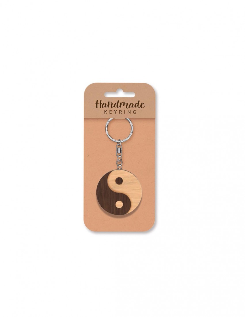 Μπρελόκ ξύλινο Yin Yang Wooden Keyring K1983 Global Journey Gifts