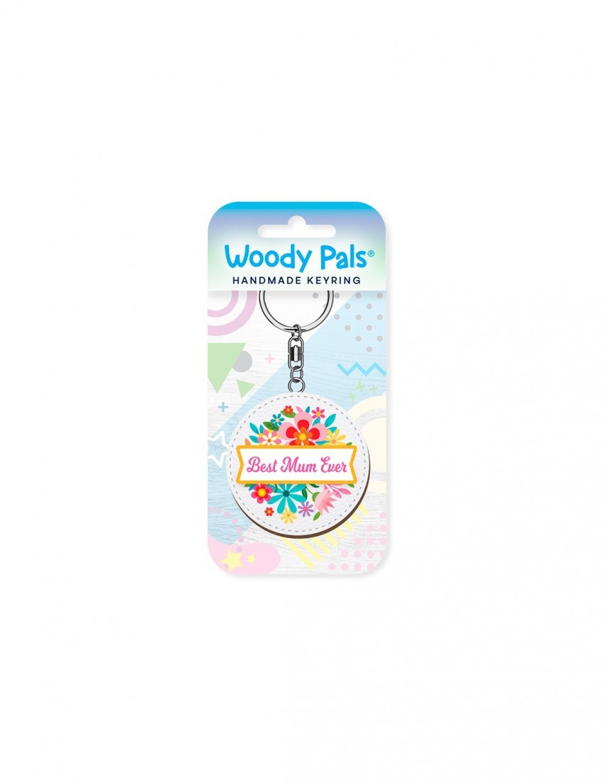 Μπρελόκ ξύλινο Best Mum Ever Wooden Keyring K3608 Global Journey Gifts