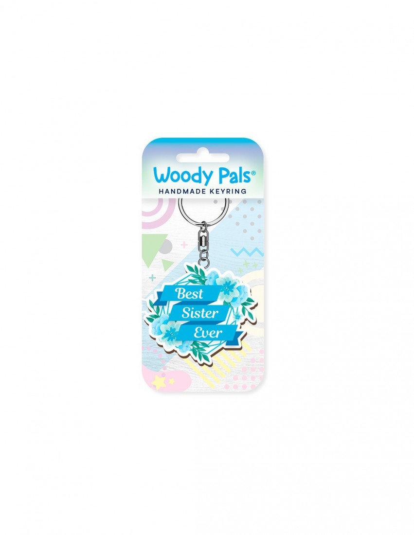 Μπρελόκ ξύλινο Best Sister Ever Wooden Keyring K3610 Global Journey Gifts