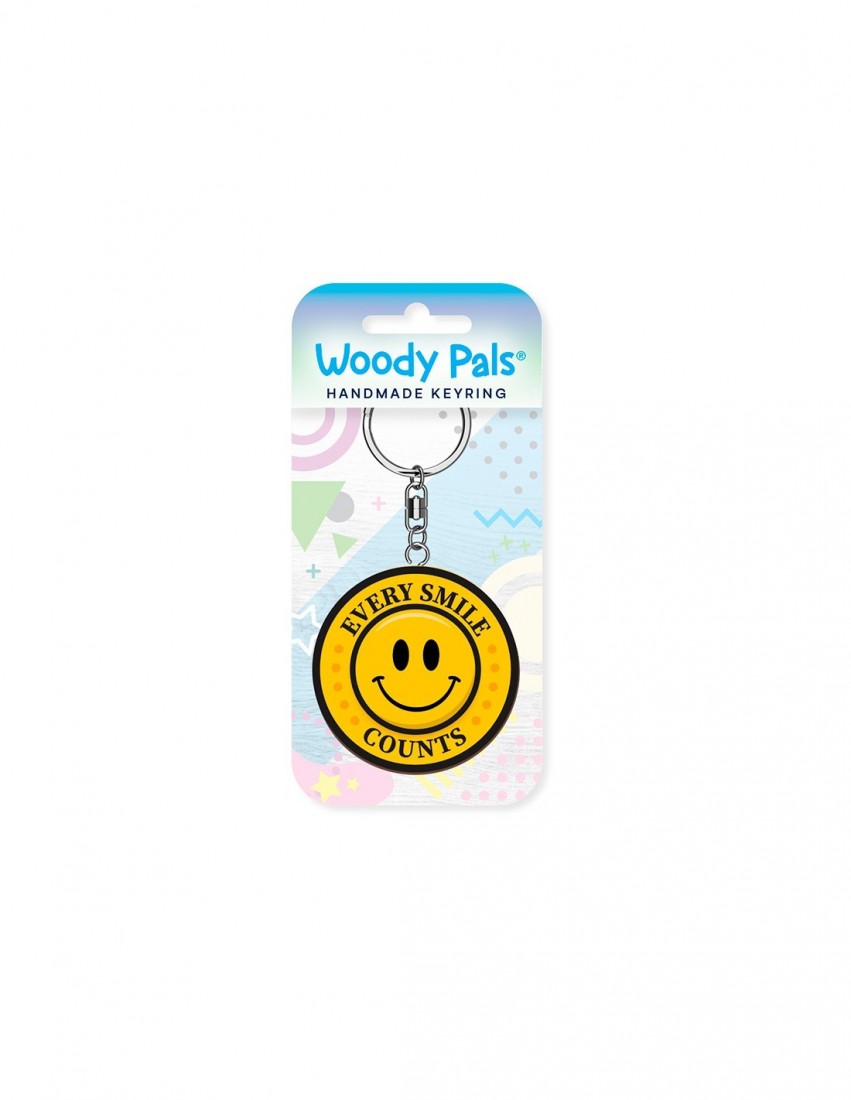 Μπρελόκ ξύλινο Smile Wooden Keyring K3650 Global Journey Gifts