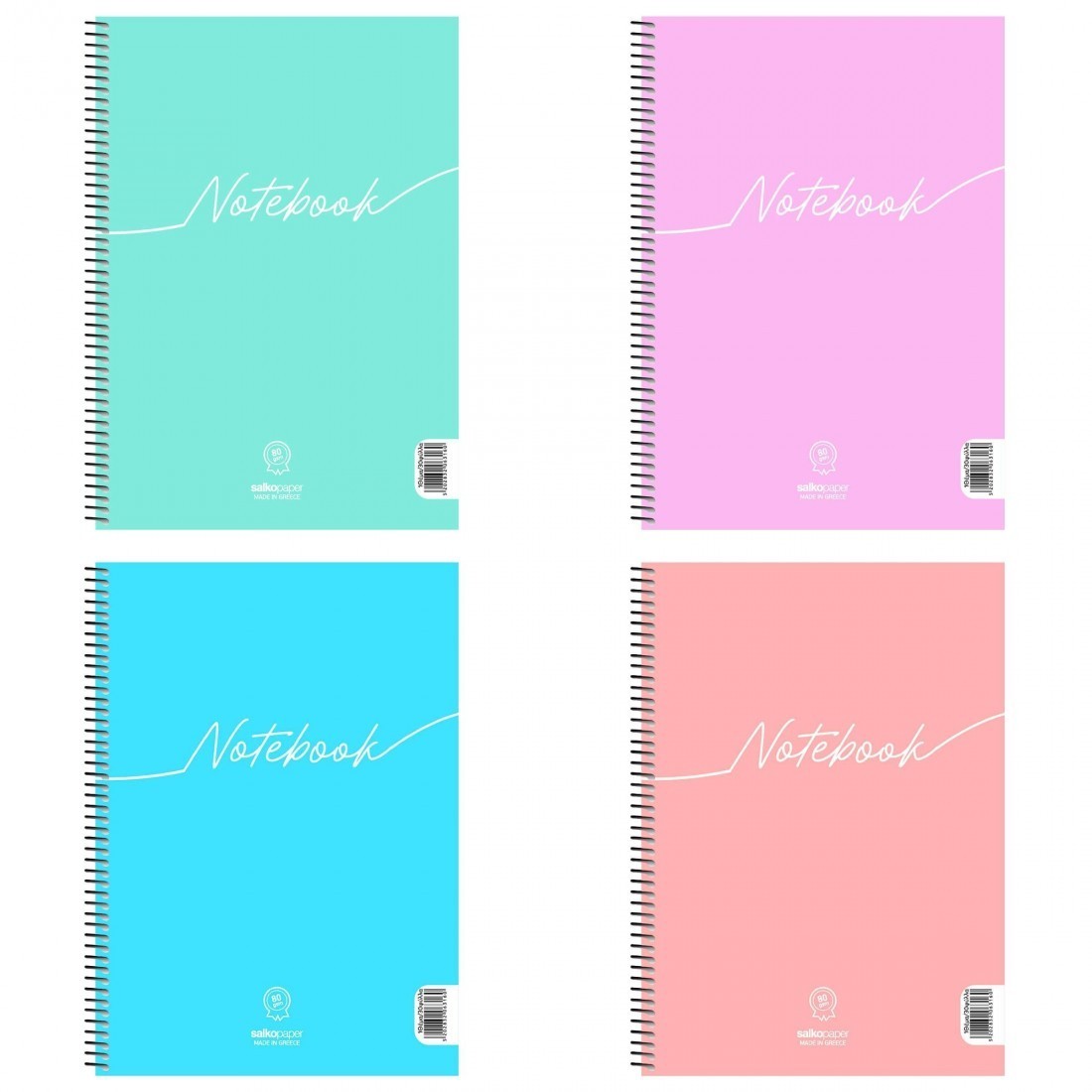 Τετράδιο Σπιράλ Notebook 17χ25 3 θεμάτων 90φ 80γρ 6313 Salko