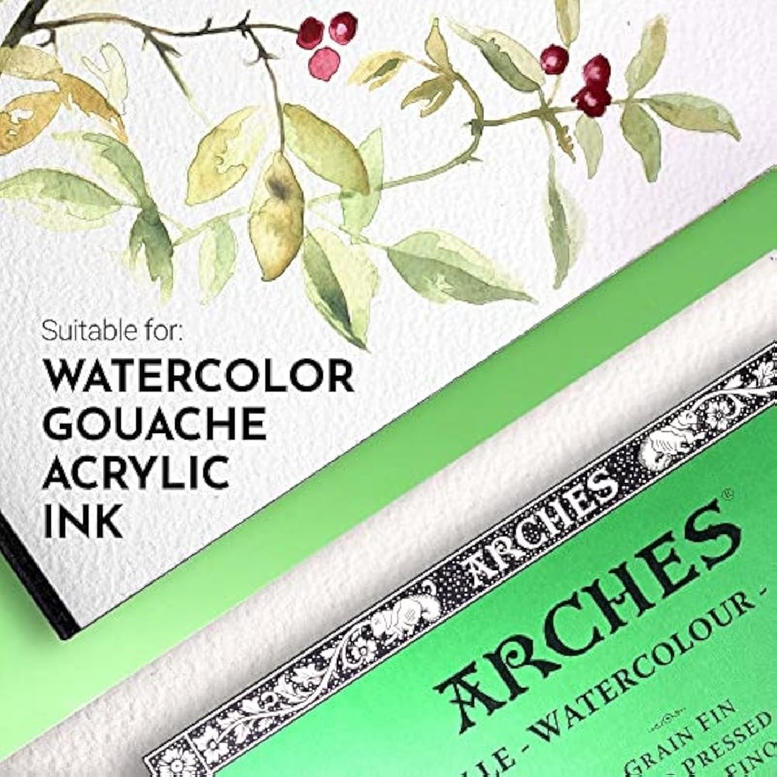 Arches Aquarelle Watercolour Block Cold Pressed – 20 Sheets – 26x36cm 1795061
