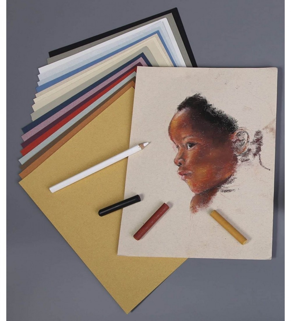Clairefontaine Ingres Spiral Pastel Paper Pad Cotton 24x30cm 25sheets 130gsm REF 96587