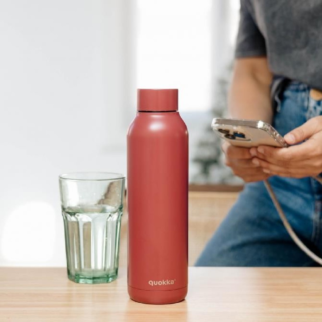 Θερμός Bottle Solid 630ml Firebrick Red 12096 Quokka