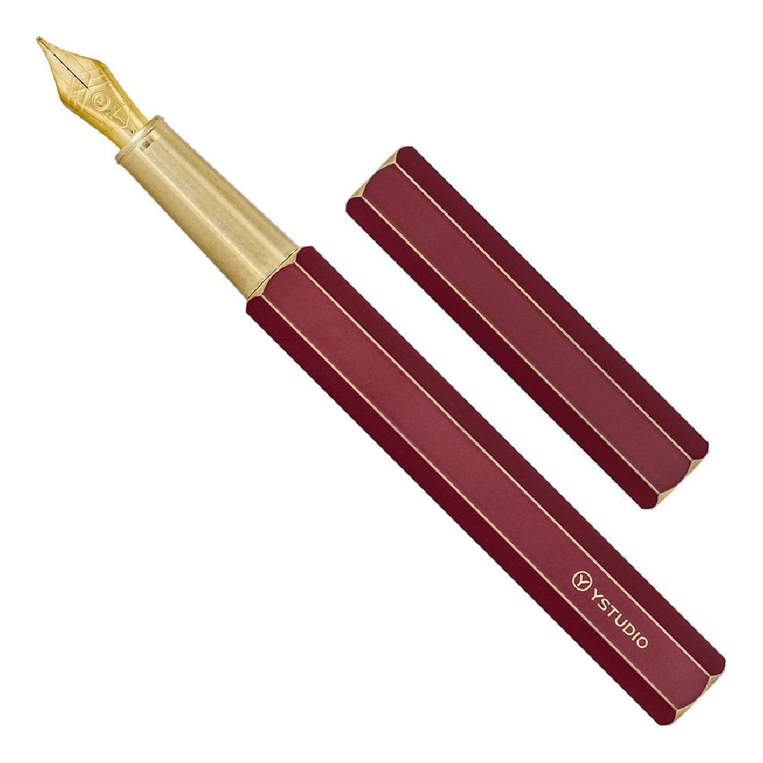 YSTUDIO classic revorve fountain pen red brass