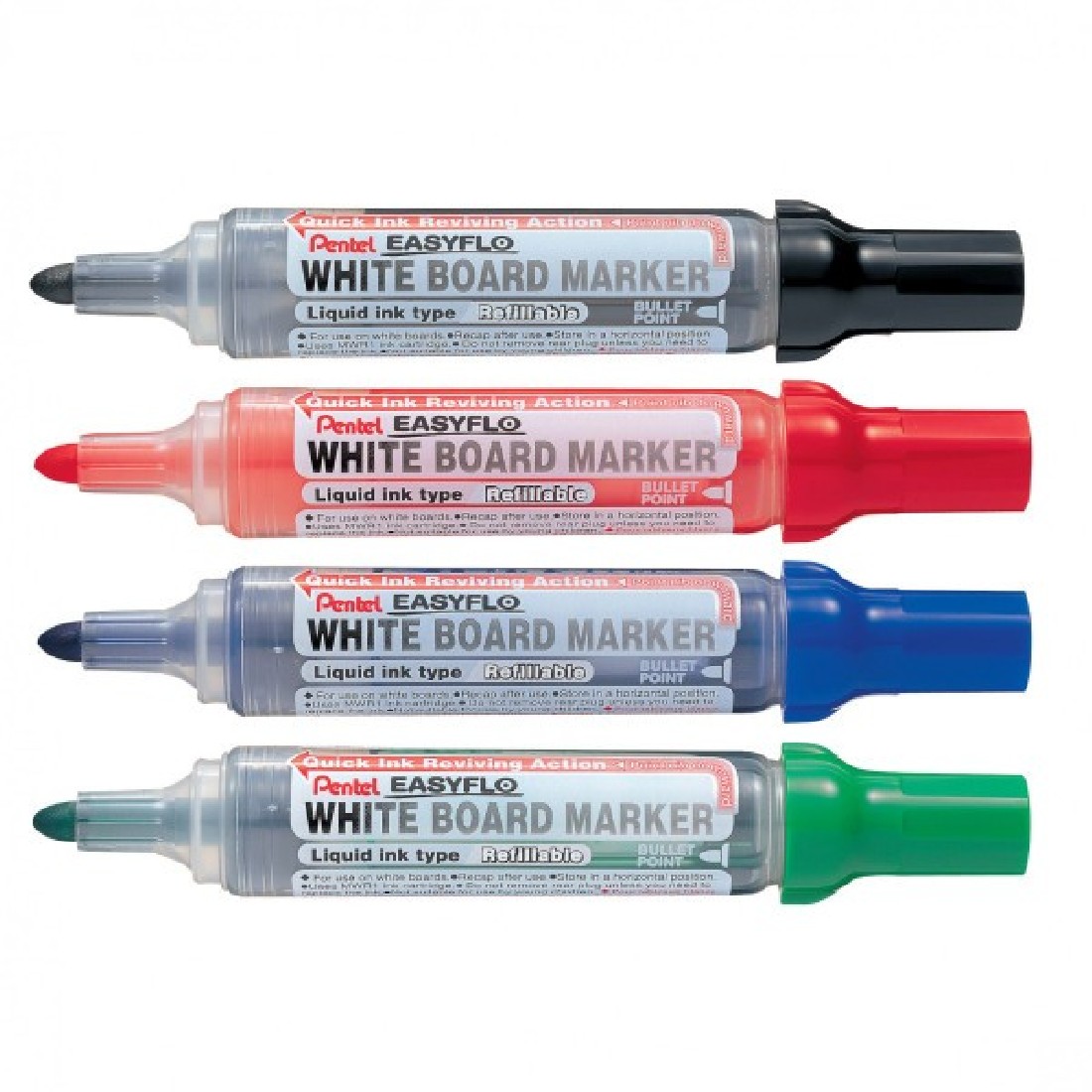 Μαρκαδόρος Ασπροπίνακα Easyflo Black MW50M Pentel