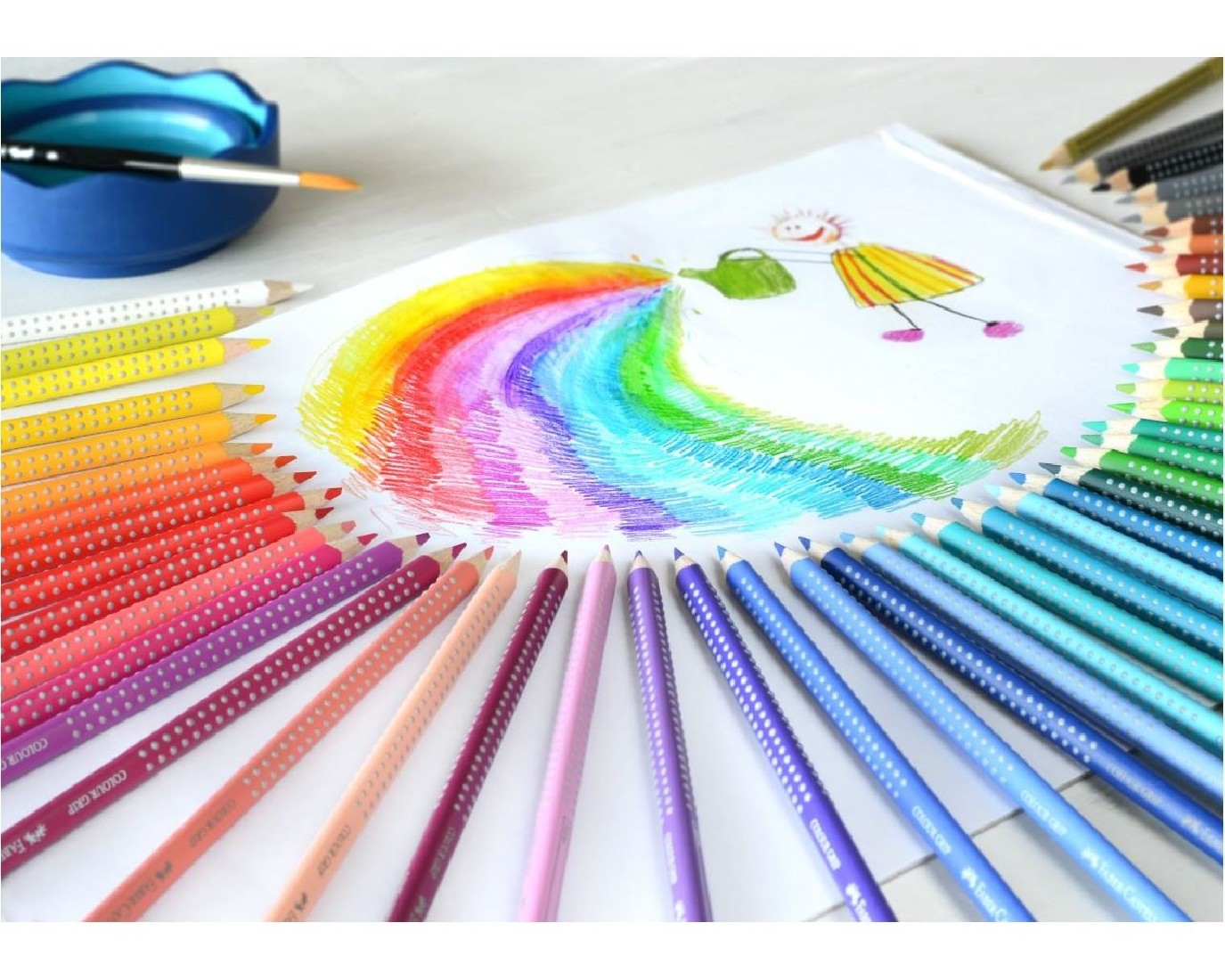 Faber Castell Colour Grip colour pencil, cardboard wallet of 48  112449