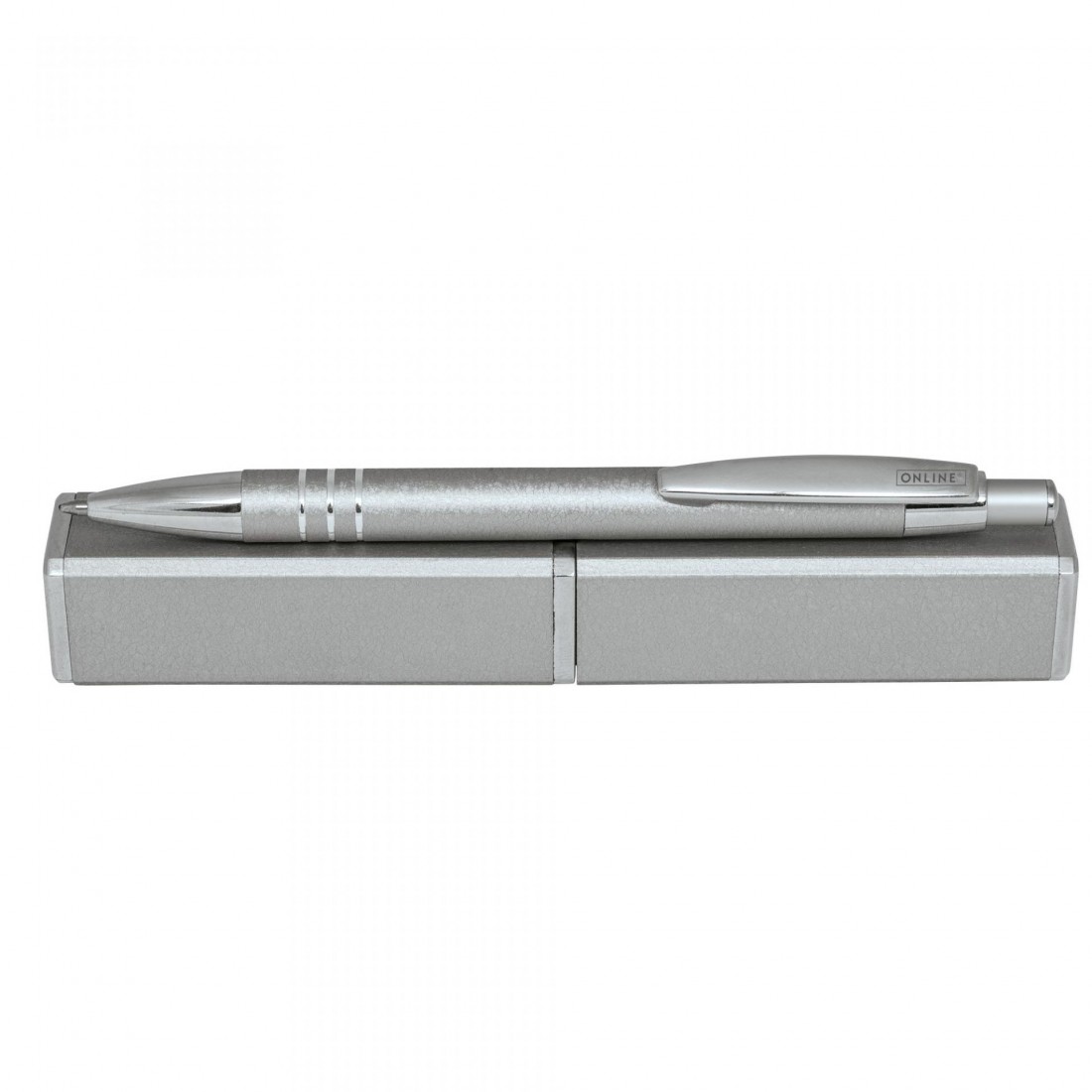 ONLINE Graphite silver ballpen in metal case