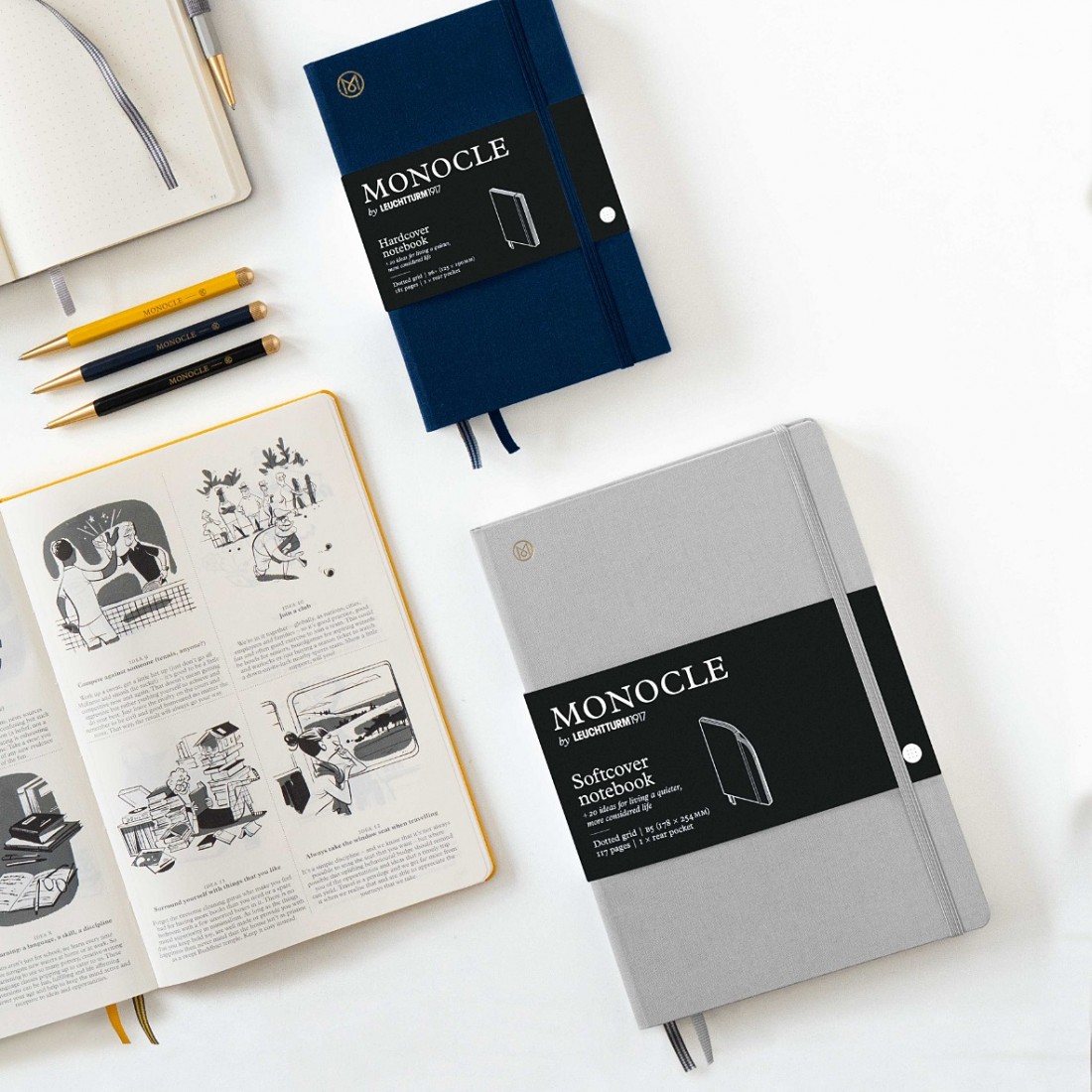 Leuchtturm 1917 hardcover notebook MONOCLE B6 plus Grey