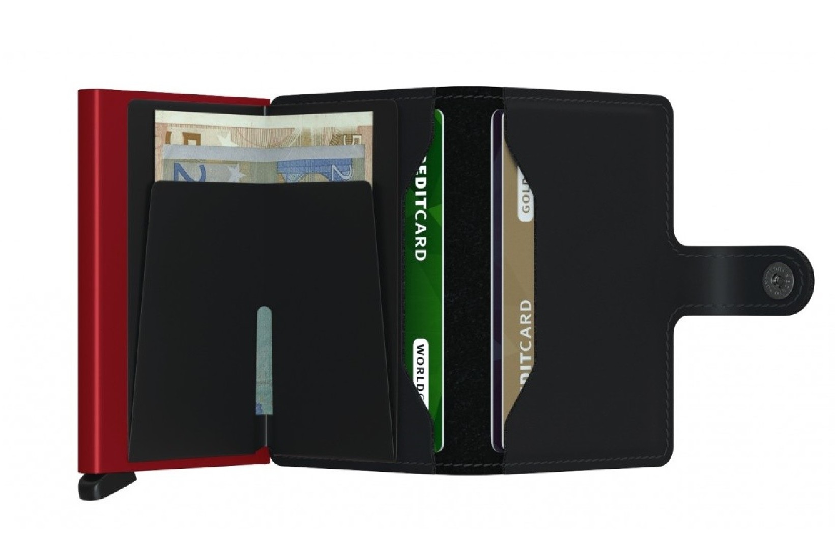 SECRID MINIWALLET MM MATTE BLACK  RED
