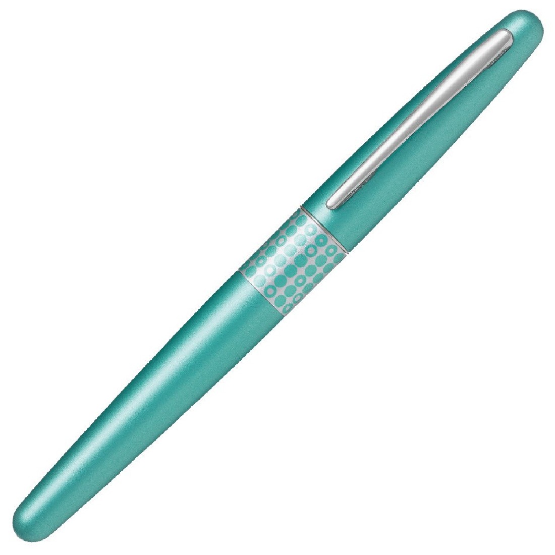 Pilot MR Retro Pop Collection, Fountain Pen, Metallic Light Blue, Dots Ring