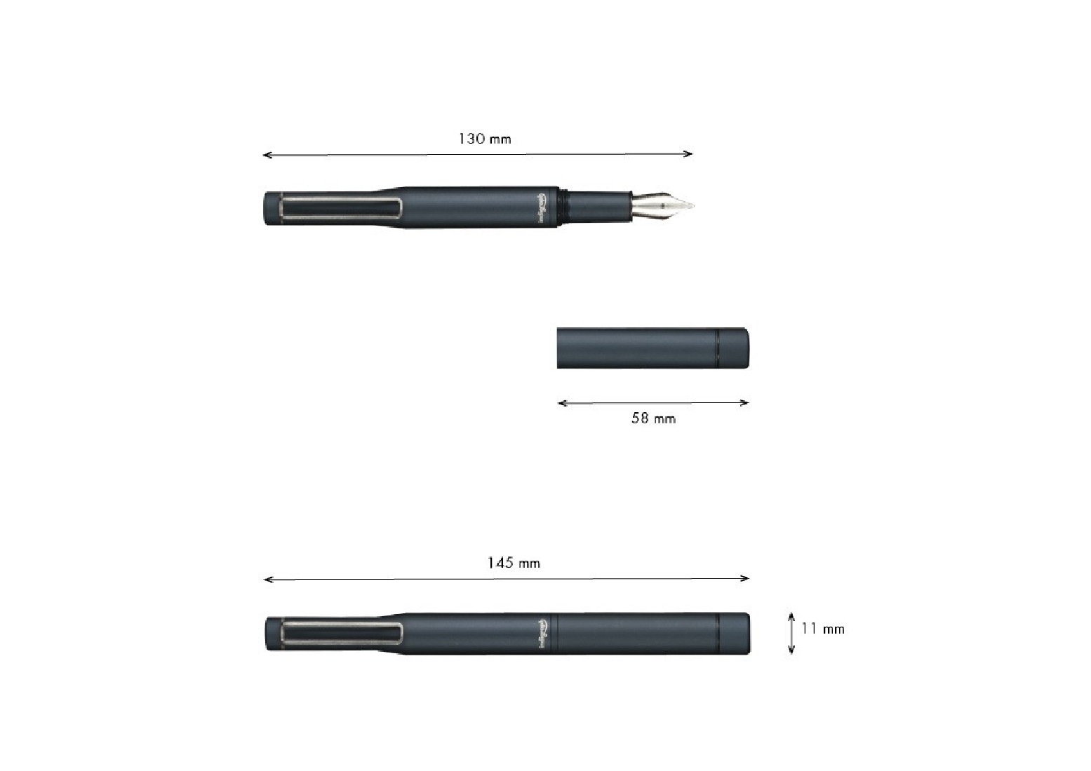 IndiGraph fountain pen with converter and free 4ml ink
