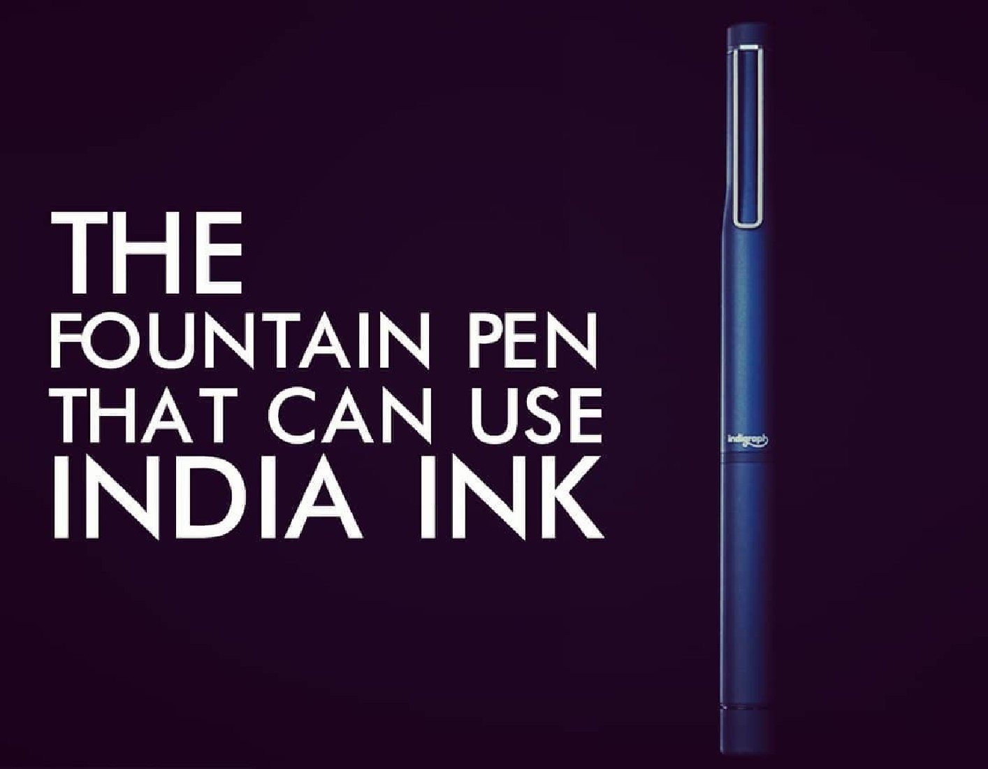 IndiGraph fountain pen with converter and free 4ml ink
