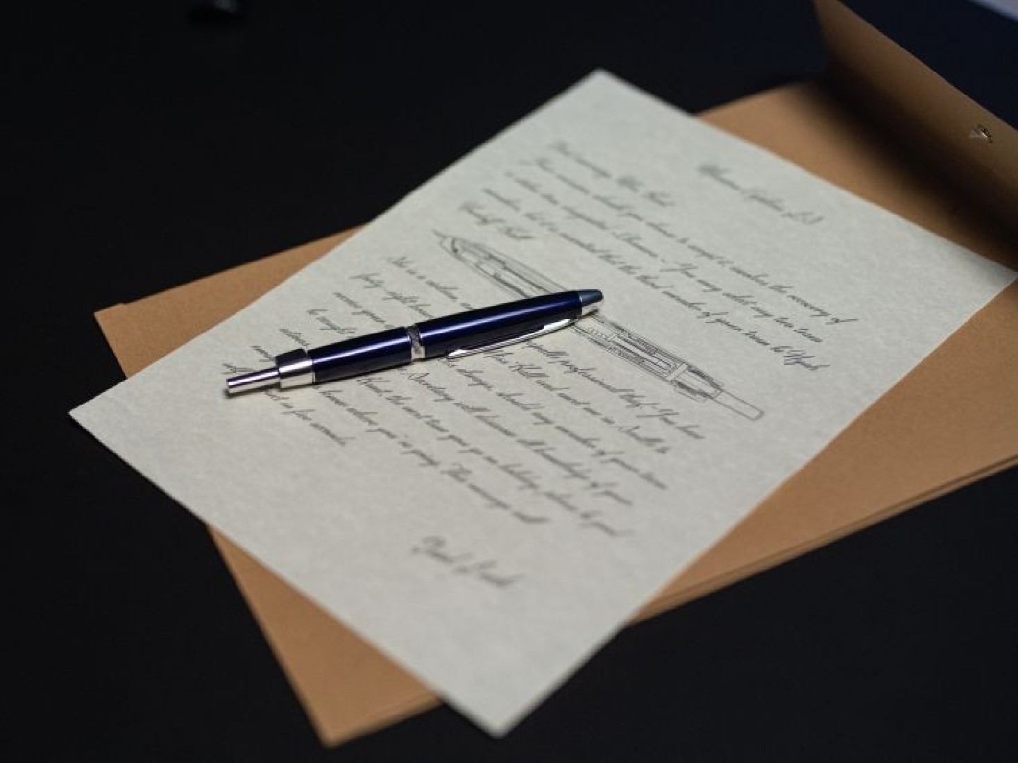 Pilot LS Capless Vanishing point dark blue Fountain pen