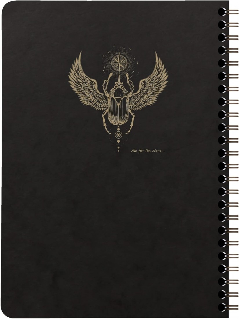 Clairefontaine Rhodia Flying Spirit Black Spiral Notebook, 90gsm A5 Lined 102566