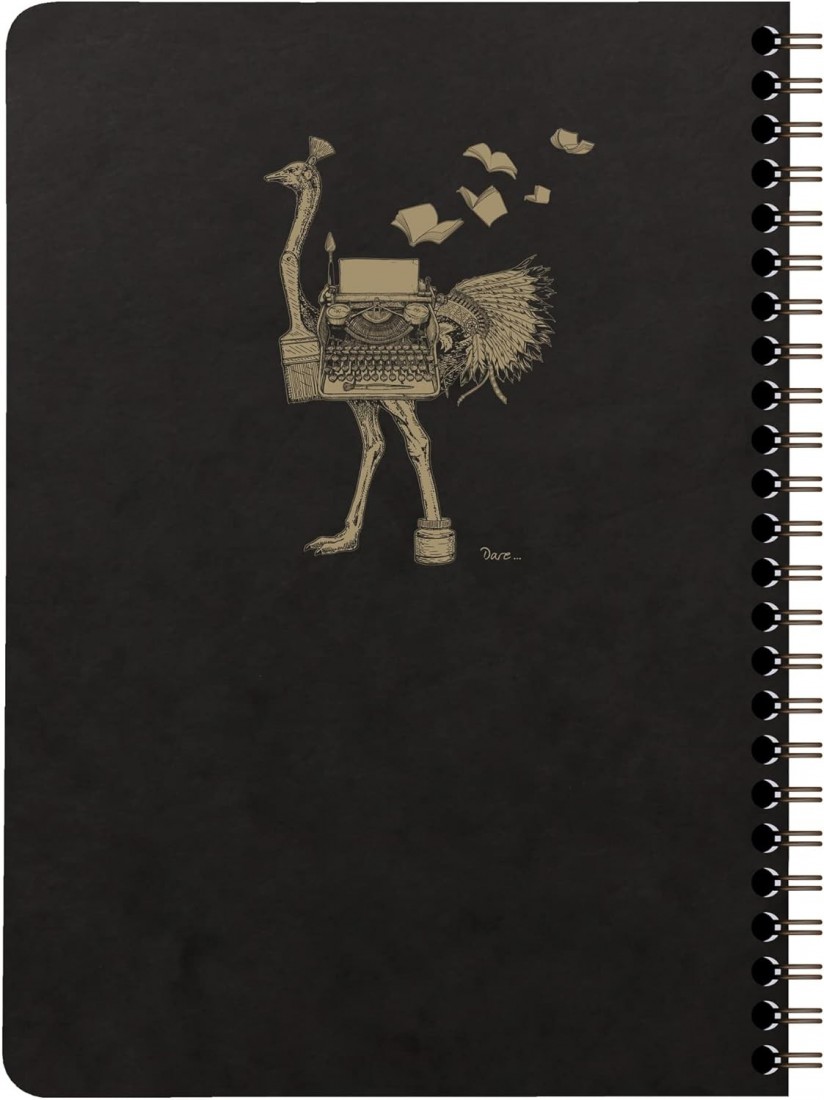 Clairefontaine Rhodia Flying Spirit Black Spiral Notebook, 90gsm A5 Lined 102566