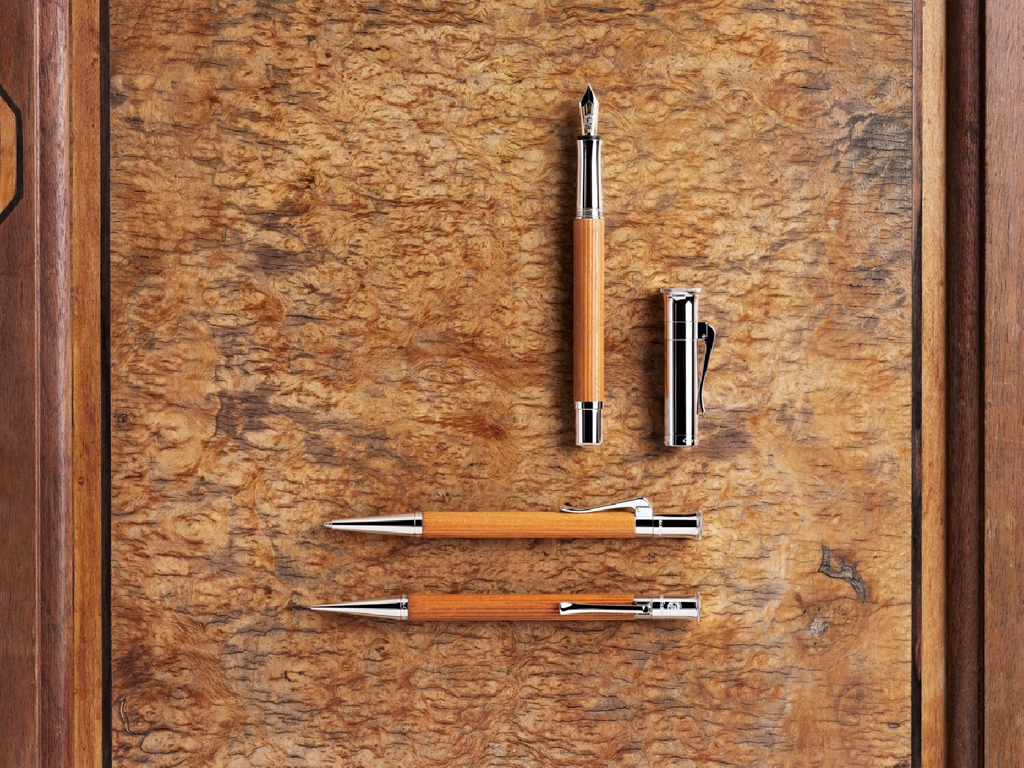 Graf Von Faber Castell Pernambuco Platinum Rollerball Pen, 145510