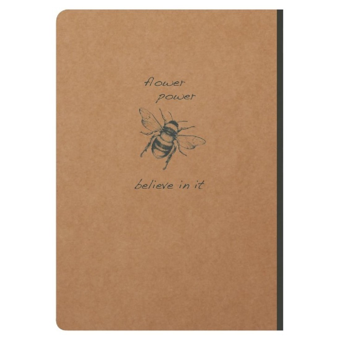 Clairefontaine - 103546C - A Linen Spine Pocket Book - Flying Spirit A5 14.8 x 21 cm 192 Pages Ruled Ivory Paper 90g Brown Kraft Cover